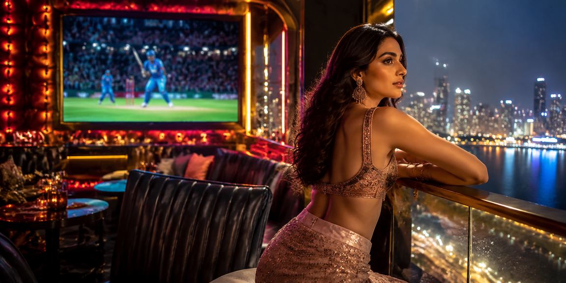 Fans cheering at cricket match betting event in India